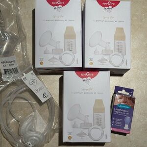 3 Count Spectra Breast Pump Accessory Kit Golden